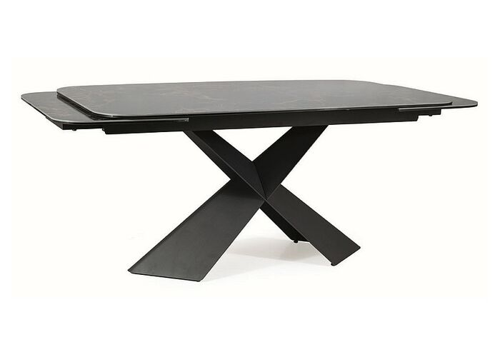Стол обеденный SIGNAL AVANGARD II Ceramic Noir Laurent черный/черный мат 160-240/90