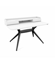 Стол Sheffilton SHT-TU30-2/TT31 120/65 ЛДСП артикул SHT-СП24 черный/белый шагрень