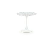 Стол обеденный HALMAR DENVER белый мрамор/бел..