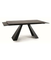 Стол обеденный SIGNAL SALVADORE эффект дерева/черный мат, 180-260/90