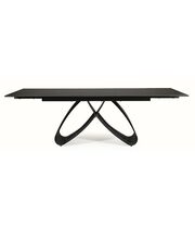 Стол обеденный SIGNAL SAMANTA Ceramic Sahara Noir черный/черный мат 160-240/90