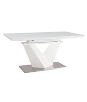 Стол обеденный SIGNAL ALARAS III белый лак/белый, 160-220/90/75