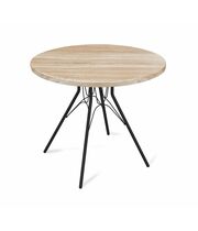 Стол Sheffilton SHT-TU34-P/МДФ 80 черный муар/дуб сонома светлый