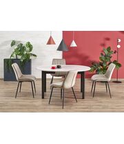 Стол обеденный HALMAR RINGO кашемир/черный, 102-142/102/76