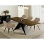 Стол обеденный SIGNAL WESTIN Ceramic Ossido Bruno коричневый/черный мат, 160-240/90