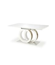 Стол обеденный HALMAR GALARDO белый/золотой, 160-200/90/76