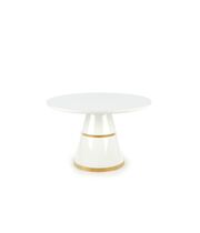 Стол обеденный HALMAR VEGAS белый/золотой, 120/76