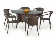 Стол обеденный HALMAR MASTER темно-коричневый..