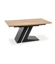 Стол обеденный HALMAR FERGUSON дуб натуральный/черный, 160-220/90/75