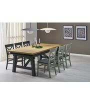 Стол обеденный HALMAR FIESTA дуб натуральный/черный, 200-280/100/77