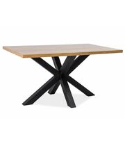 Стол обеденный SIGNAL CROSS дуб/черный, 180/90/75