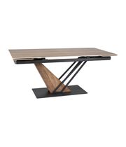 Стол обеденный SIGNAL GENESIS Legno эффект дерева/дуб/черный, 160-220/90/75