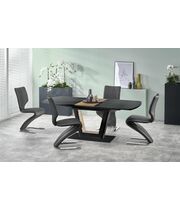 Стол обеденный HALMAR FARREL черный/орех, 160-200/90/77