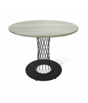 Стол Sheffilton SHT-TU3-1/90 МДФ черный муар/дуб верона белый