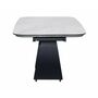 Стол обеденный SIGNAL INFINITY Ceramic Nature Cloud белый/черный, 160-240/95