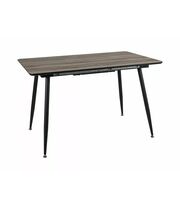 Стол обеденный SIGNAL REMUS II орех винтажный/черный, 120-160/80