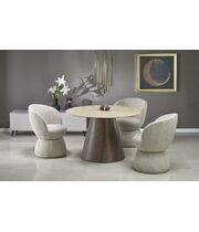 Стол обеденный HALMAR PIREUS травертин/орех, 120/76