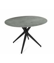 Стол Sheffilton SHT-TU30/TT21-6 100/75 керамика  чёрный/гранитно-серый