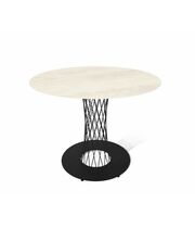 Стол Sheffilton SHT-TU3-1/TT21-6 90 керамика  чёрный муар/песчаное облако