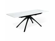 Стол Sheffilton SHT-T76 белый мрамор/черный..