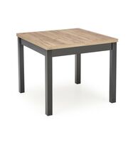 Стол обеденный HALMAR TIAGO KWADRAT дуб крафт/черный, 90-125/90/76