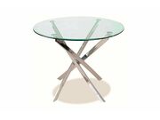 Стол обеденный SIGNAL AGIS прозрачный/хром 90..