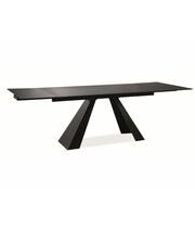 Стол обеденный SIGNAL SALVADORE черный мат/черный мат, 160-240/90/76