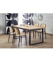 Стол обеденный HALMAR CANDIDO дуб вотан/черный, 160-310/90/76