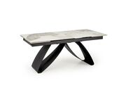 Стол обеденный HALMAR HILARIO белый мрамор/че..