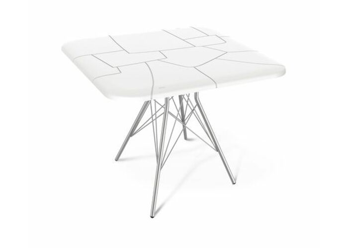 Стол Sheffilton SHT-TU2-1/TT30 83/83 артикул SHT-T123 белый/хром лак
