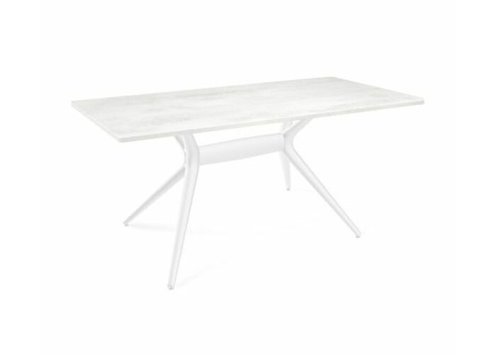 Стол Sheffilton SHT-TU30-2/TT 120/80 артикул SHT-CП07 белый/бетон голубой