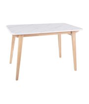 Стол обеденный SIGNAL MARCUS эффект белого мрамора/дуб 120