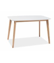 Стол обеденный SIGNAL MOSSO I  белый/дуб, 75/120