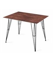 Стол Sheffilton SHT-TU10/TU21-6 100/75  керамика  чёрный муар/коричневая сепия