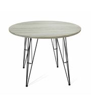 Стол Sheffilton SHT-TU10/90 МДФ артикул SHT-T154 черный муар/дуб верона белый