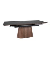 Стол обеденный SIGNAL MONACO черный/орех 160-200/90