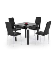 Стол обеденный HALMAR KENT черный/черный,  80-130/80/76