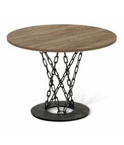 Стол Sheffilton SHT-TU11/ 90 ЛДСП черный муар/зол.платина/дуб галиф. табак