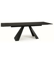 Стол обеденный SIGNAL SALVADORE Ceramic Sahara Noir черный/черный мат, 160-240/90