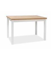 Стол обеденный SIGNAL ADAM дуб ланселот/белый мат, 120/68/75