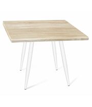 Стол Sheffilton SHT-TU14/80/80 МДФ артикул SHT-T145 белый муар/дуб сонома светлый