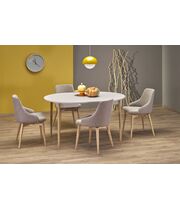 Стол обеденный HALMAR PIVOT кашемир/натуральный, 102-142/102/75