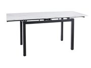 Стол обеденный SIGNAL GD017 белый мрамор/черн..