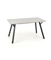 Стол обеденный HALMAR BALROG светло-серый/черный, 140/80/74