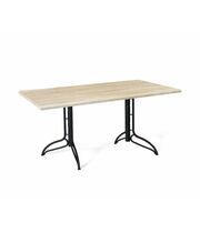 Стол Sheffilton SHT-TU20/TT 120/80 МДФ артикул SHT-T219 черный муар/дуб сонома светлый