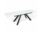 Стол Sheffilton SHT-T77 белый мрамор/черный..