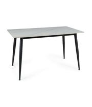 Стол обеденный SIGNAL RION белый/черный, 130/70