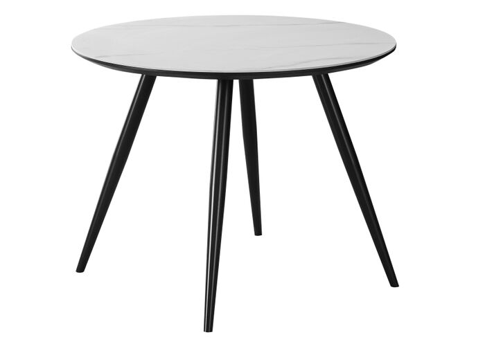 Стол обеденный SIGNAL IDEAL Ceramic эффект белого мрамора/черный 100