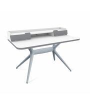 Стол Sheffilton SHT-TU30-2/TT31 120/65 ЛДСП артикул SHT-СП24 серый/белый шагрень/серый