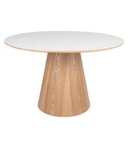 Стол обеденный SIGNAL ANGEL Ceramic белый/дуб 120